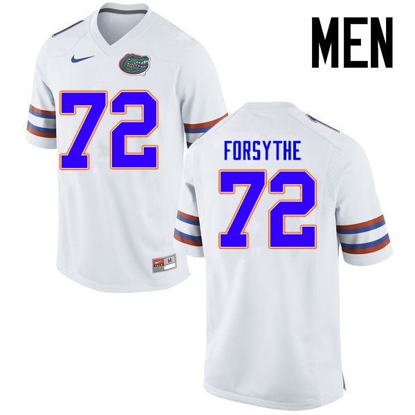 Florida Gators Men #72 Stone Forsythe College Football Jersey White